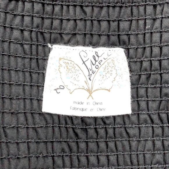 Free People black mini skirt with a shirred waistband and sequin embellishments - Picture 6 of 7